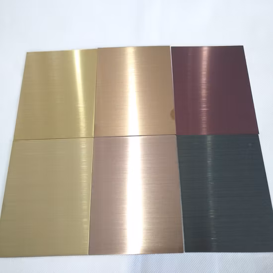 Lamiera decorativa in acciaio inossidabile con specchio dorato 8K laminata a freddo 201 304 316 316L 4 X 8 FT
